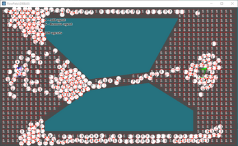 Units move towards a target in a natural manner, prefering a side path when the shortest is no longer efficient.